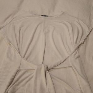 Express white top with tie waist
